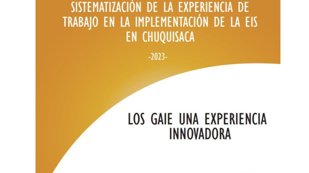 Sistematización de la experiencia de trabajo en la implementación de la EIS en Chuquisaca.