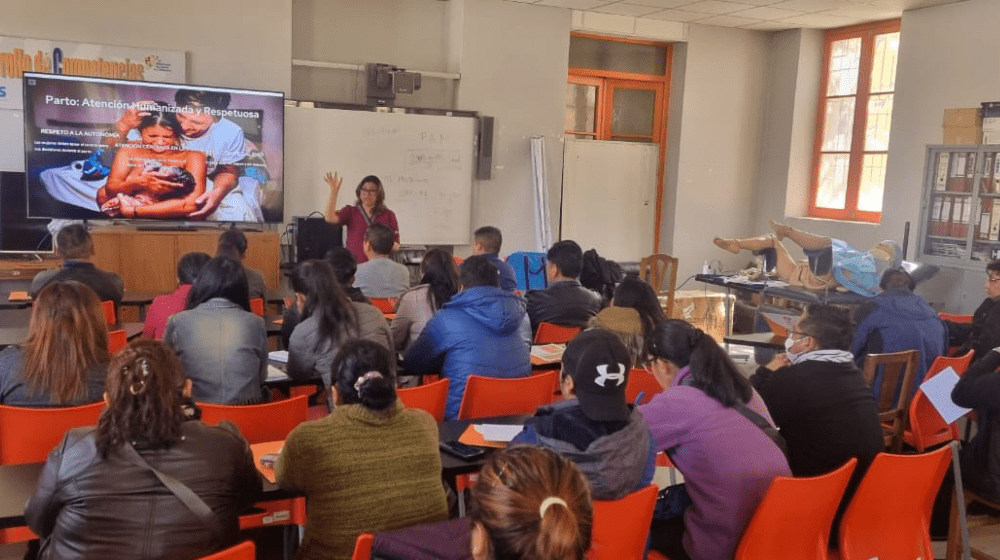 Personal de salud que participó de la capacitación en atención obstétrica y neonatal de emergencia.