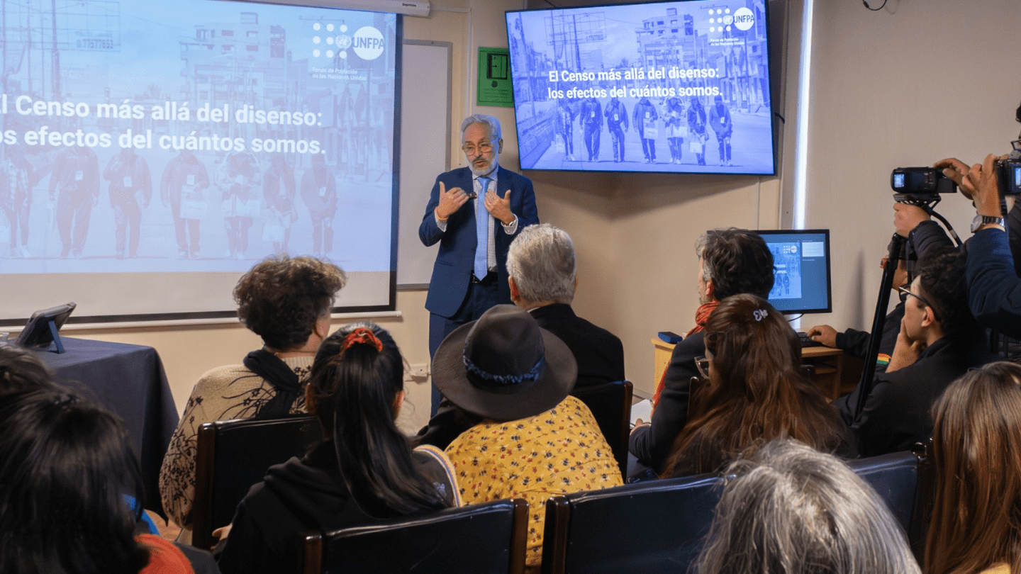 Pablo Salazar Canelos, Representante del Fondo de Población de las Naciones Unidas - UNFPA, explicó la importancia de los censos para el desarrollo de los países.