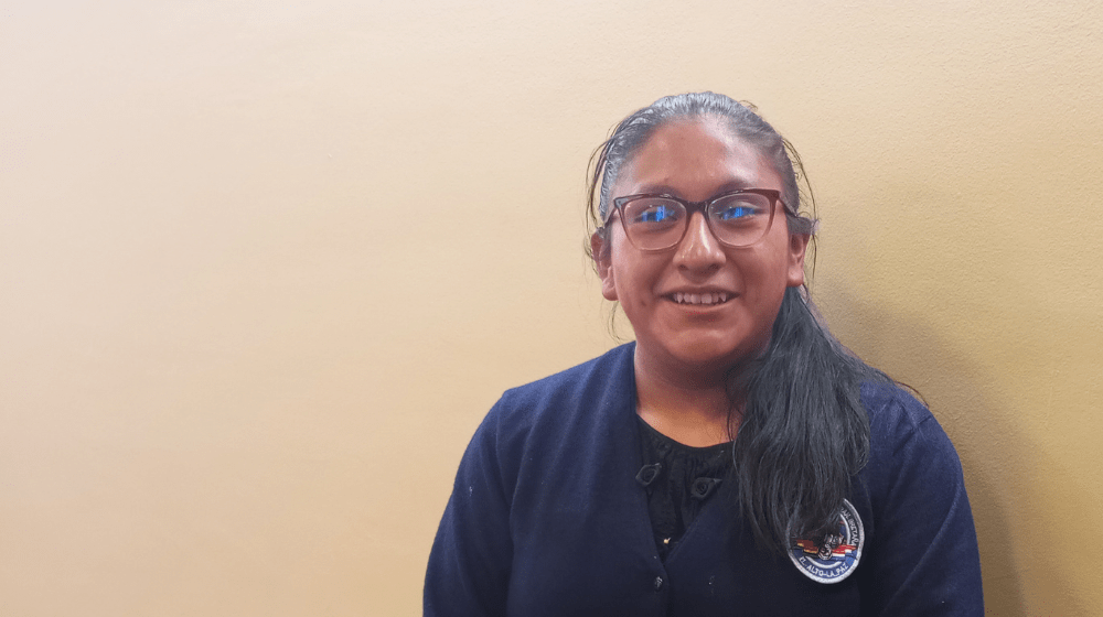 Camila Quibert Gutiérrez es una adolescente brigadista que promueve la prevención de la violencia.