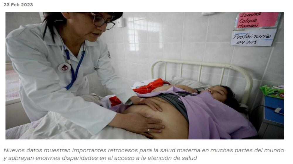 Nuevos datos muestran importantes retrocesos para la salud materna en muchas partes del mundo y subrayan enormes disparidades en