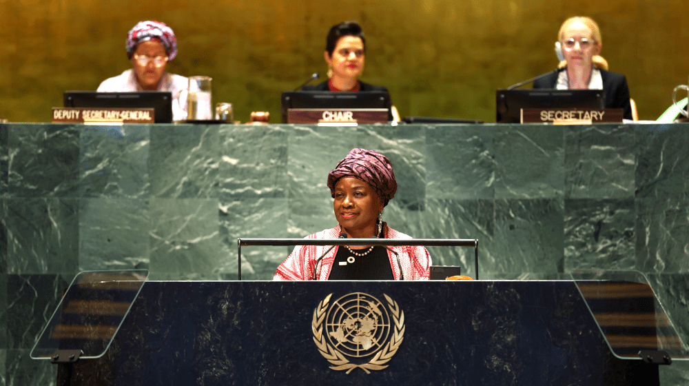 Dra. Natalia Kanem, Directora Ejecutiva del UNFPA  en la 57º Sesión de la Comisión de Población y Desarrollo.