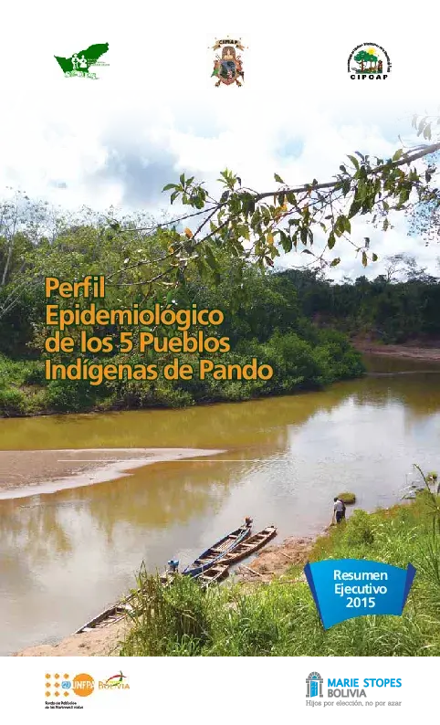 Cartilla: Perfil Epidemiológico de los 5 Pueblos Indígenas de Pando - Resumen ejecutivo 2015