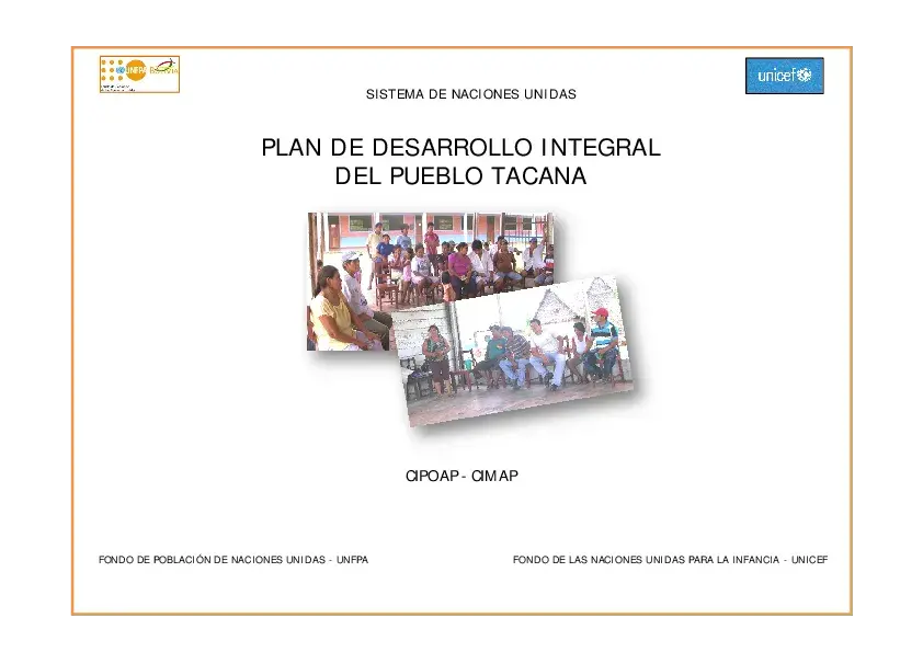 Plan de Desarrollo Integral del Pueblo Tacana