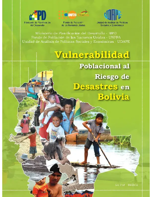 Vulnerabilidad Poblacional al Riesgo de Desastres en Bolivia