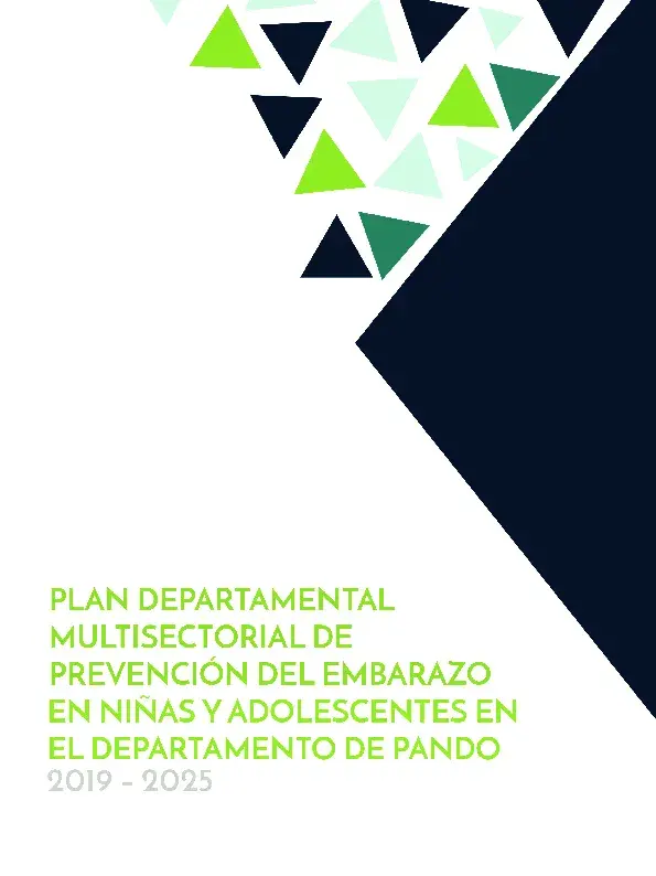 Plan Departamental Multisectorial de Prevención del Embarazo en el Departamento de Pando 2019-2025